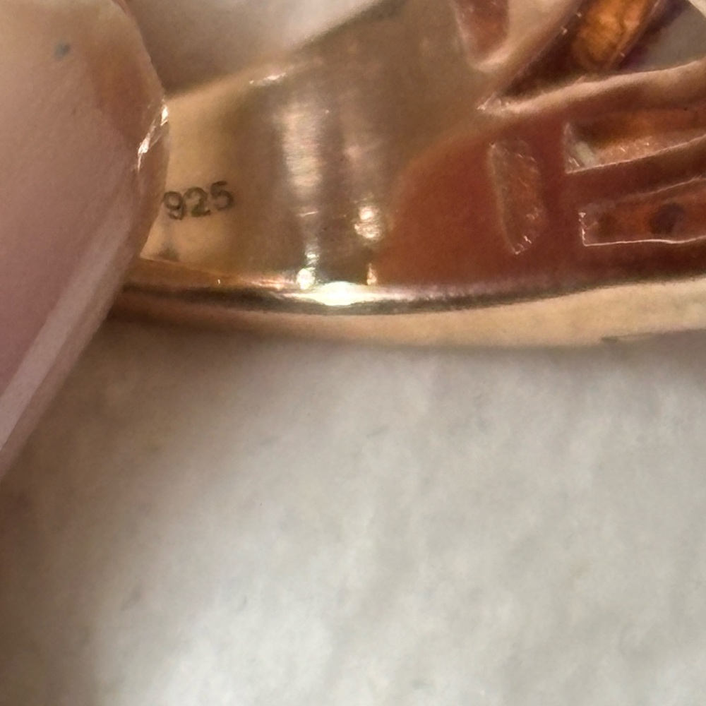 Lab Created Pink Sapphire Ring 18k Rose Gold over 925 Sterling Silver 2.35 ctw - Picture 6 of 7